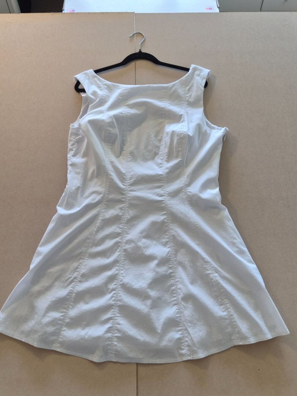 Abercrombie & Fitch White Fit & Flare Dress Womens XXL Sleeveless Open Back - Picture 11 of 11